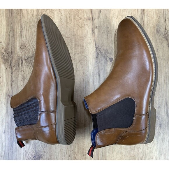 Steve Madden Mistro Chelsea Boots Cognac Brown Size 13 Beautiful Smooth Shoes - Picture 10 of 16